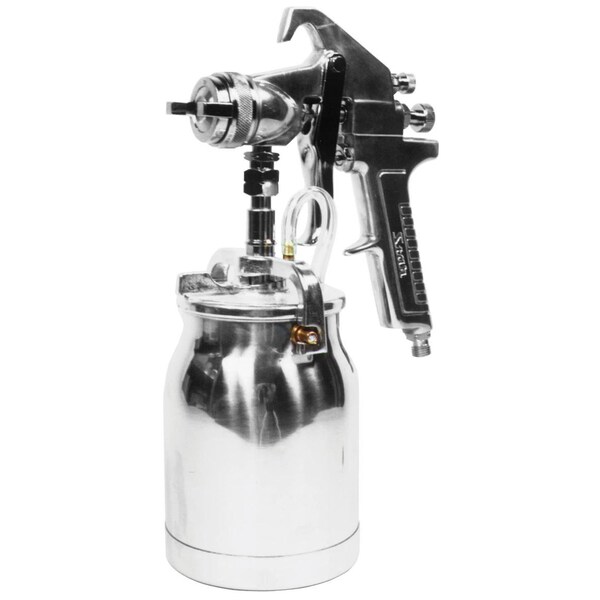 SPRAY GUN&CUP 1.7MM NZL-SILVER HNDL